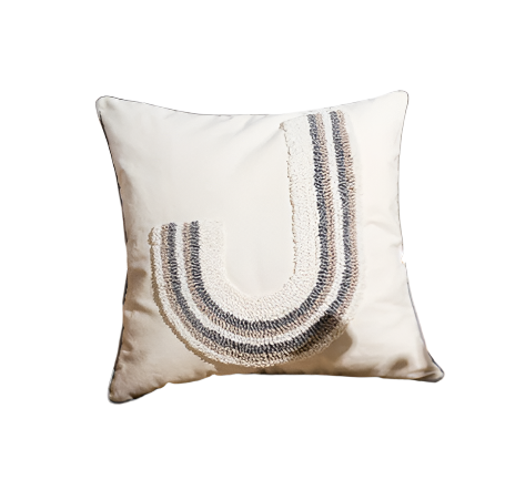 ANNAM povlak Šedobílý polštář s J 45*45cm