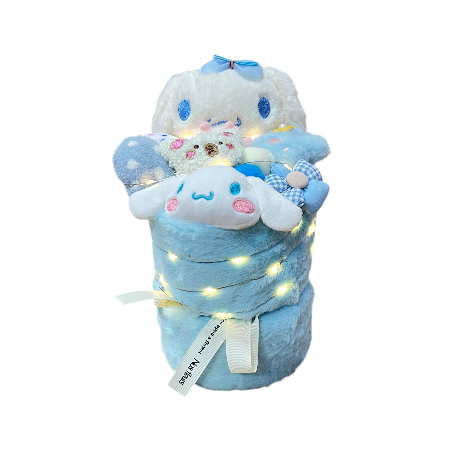 Kytice z plyšáku 24cm - Modrý