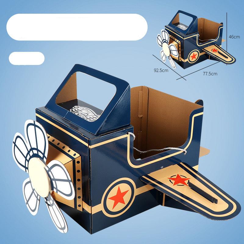 Kartonové letadlo tmavě modré 46x77.5x92.5cm - 6618A-BL