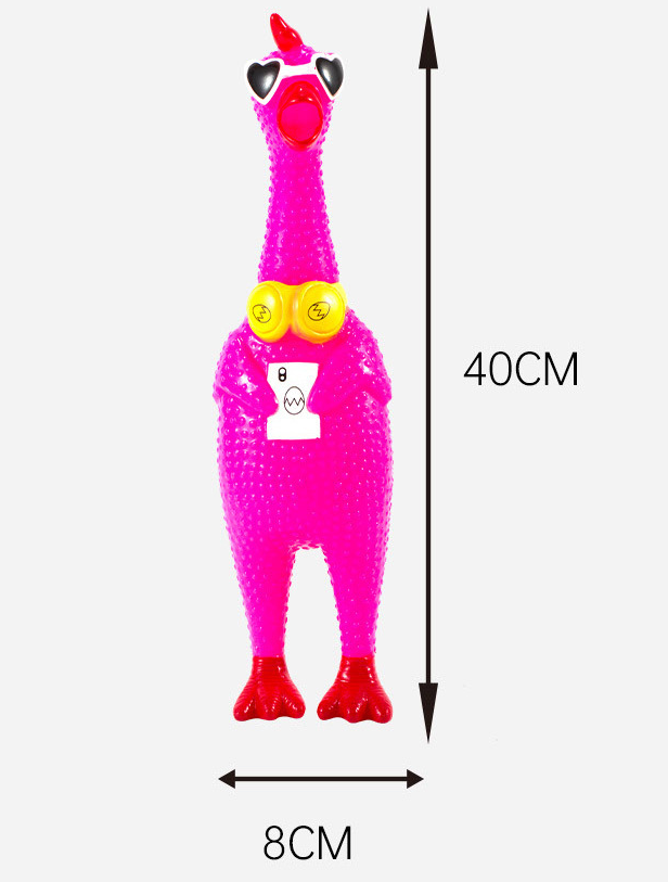 ANNAM Pískací kuře s brýlemi pro pejsky 32 cm