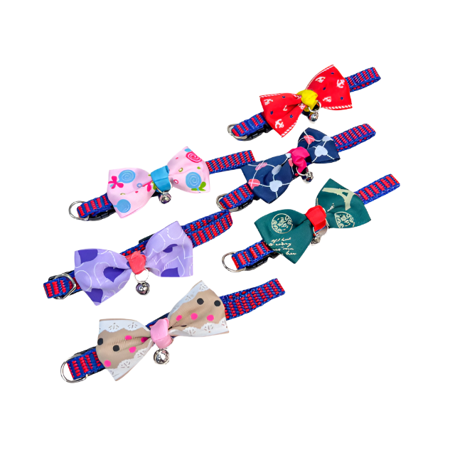 Obojek pro mazlíčky s mašličkou (obvod 18-25 cm)