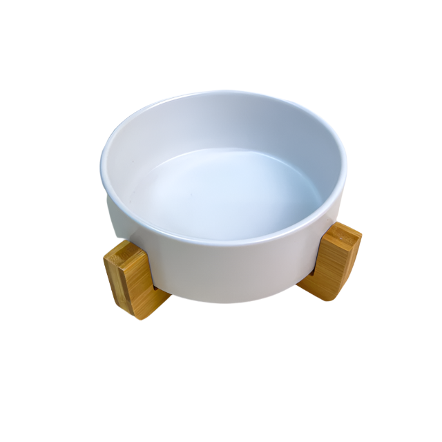 ANNAM Keramická miska s dřevěným podstavcem 13 cm