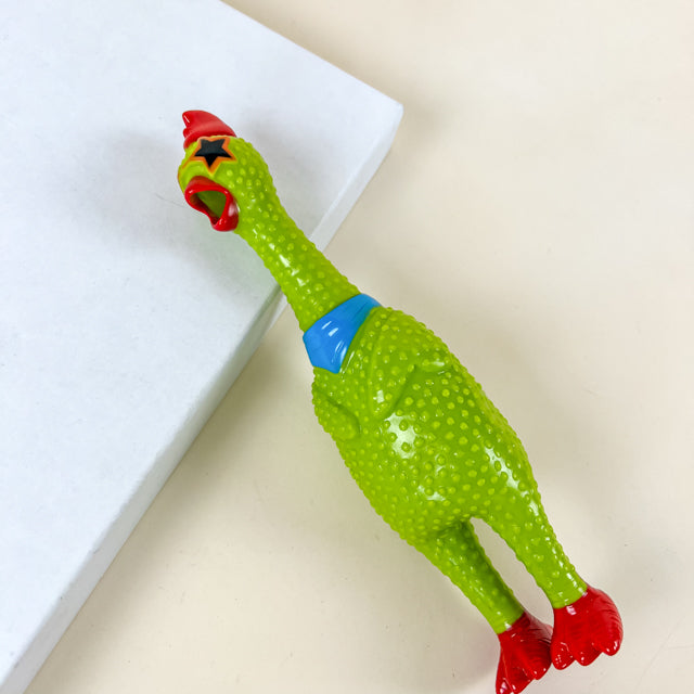 ANNAM Pískací kuře s brýlemi pro pejsky 32 cm