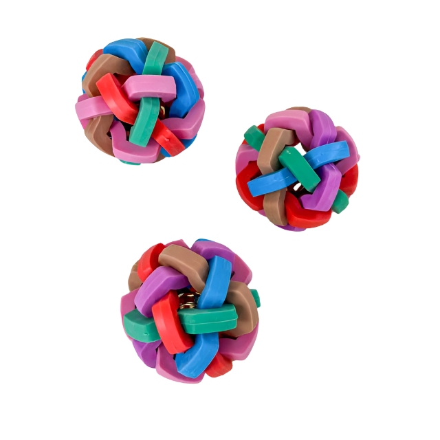 ANNAM Barevný míček s rolničkou pro psy 9 cm