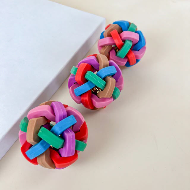 ANNAM Barevný míček s rolničkou pro psy 9 cm