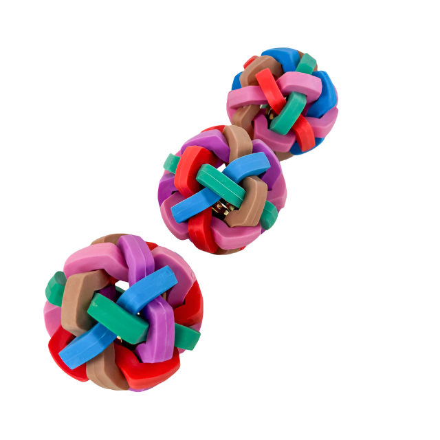 ANNAM Barevný míček s rolničkou pro psy 9 cm