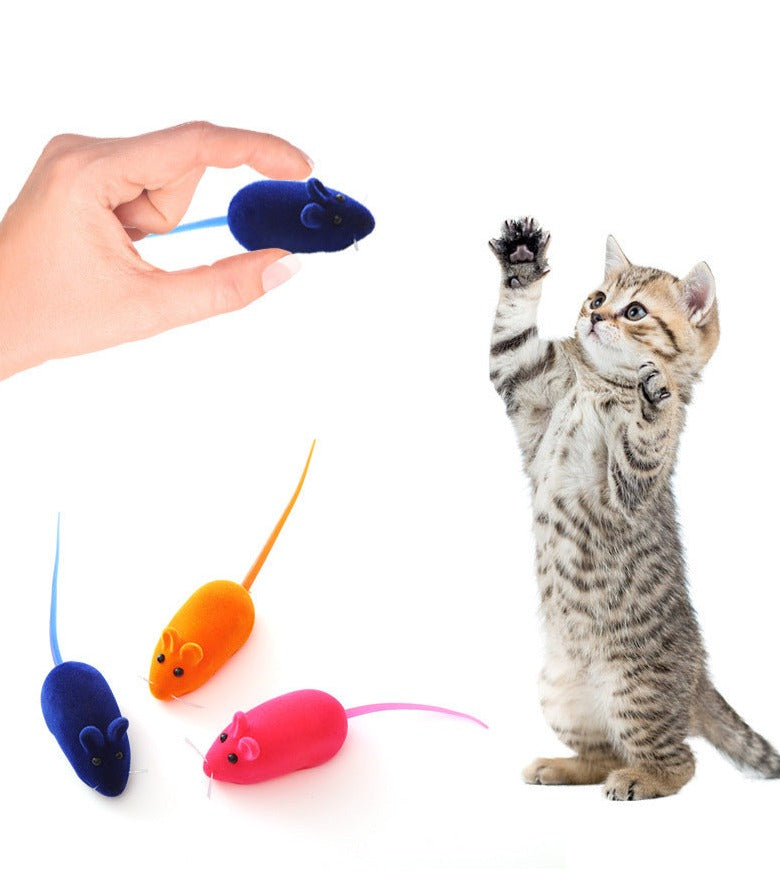 Barevné myšky pro kočky 13 cm (sada 3 ks)