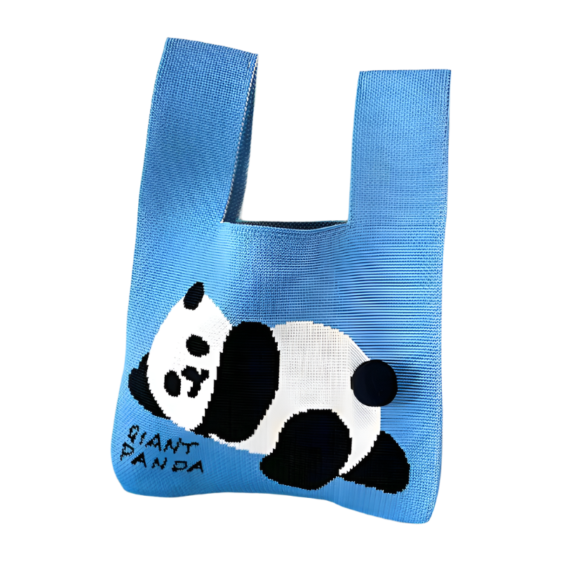 Adorable Panda Tote Delight Panda modrý ocas (velký)