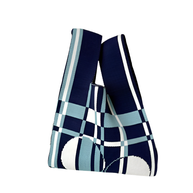 Cute Flower Power Casual Tote Modrý a bílý kruh