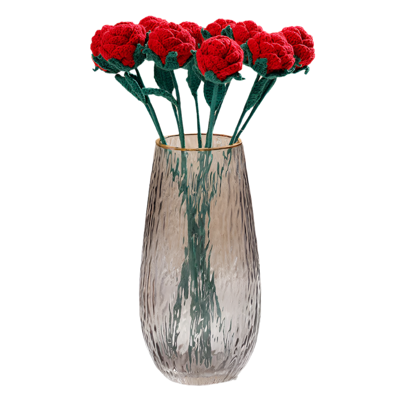 ANNAM Růže Červené ručně držené růže v jednobarevném provedení jedna hotová