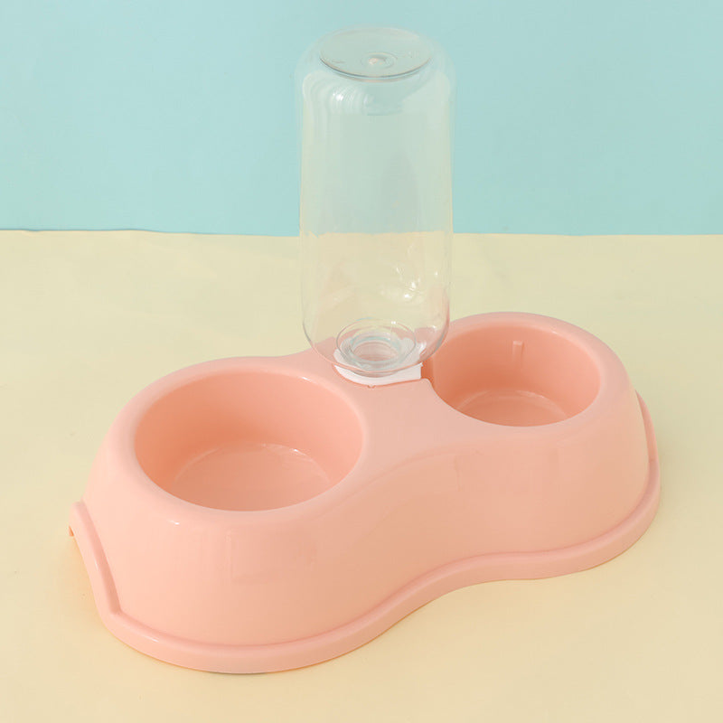 ANNAM Dvojitá miska s držákem na láhev vody 28.5 cm