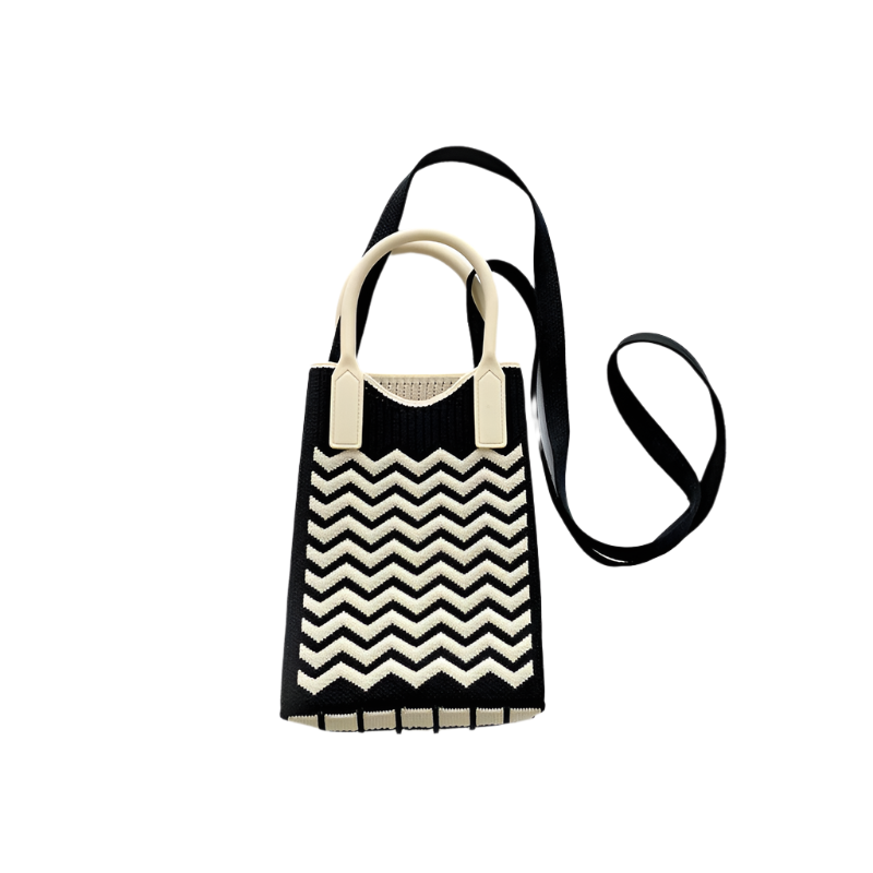 Mini Crossbody Marvel Knit Bag Černá vlna