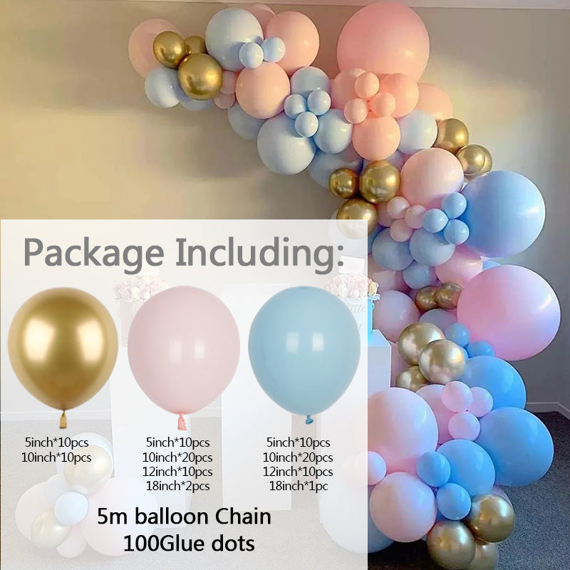 Blue Ocean Macaron Latexový balónek Narozeninová dekorace Party Supplies Svatební dekorace Balónkový řetěz Set Extreme Refund