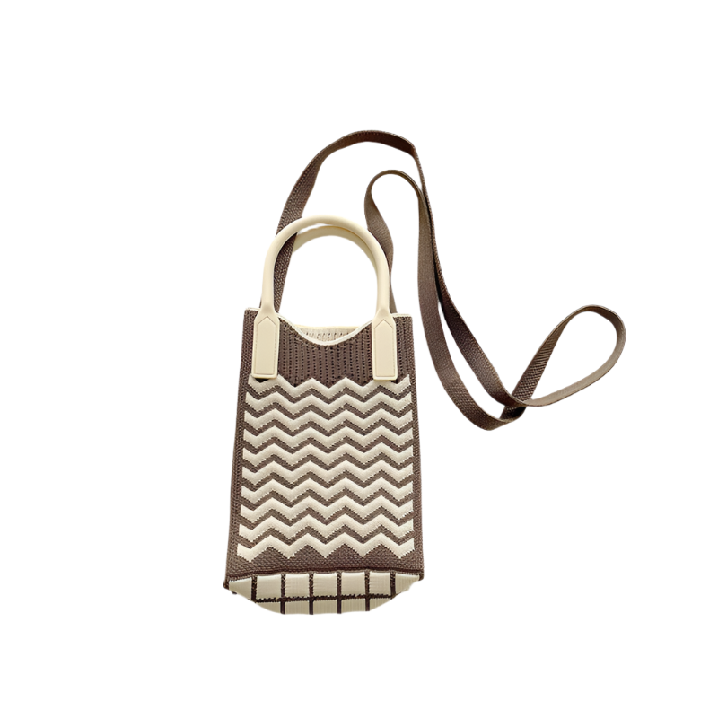 Mini Crossbody Marvel Knit Bag Khaki vlna