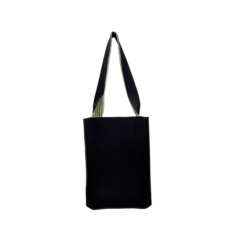 Pinstriped Pleasure Tote Černá