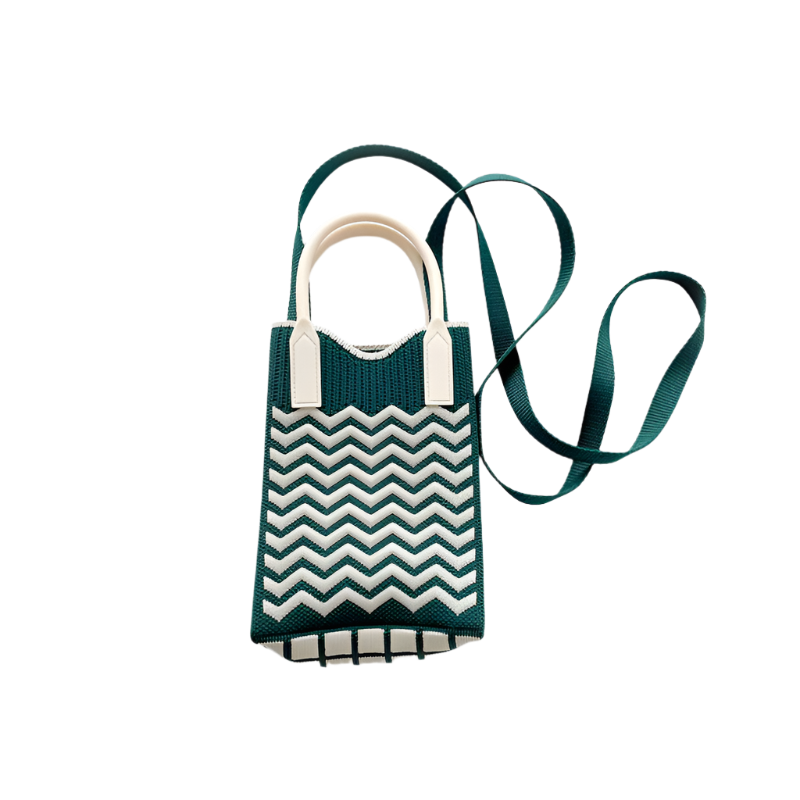 Mini Crossbody Marvel Knit Bag Tmavě zelená vlna