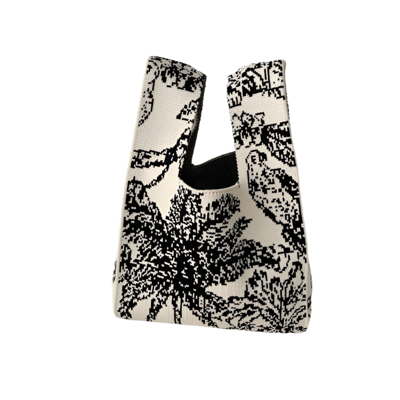 Cute Flower Power Casual Tote Černý kokosový ořech