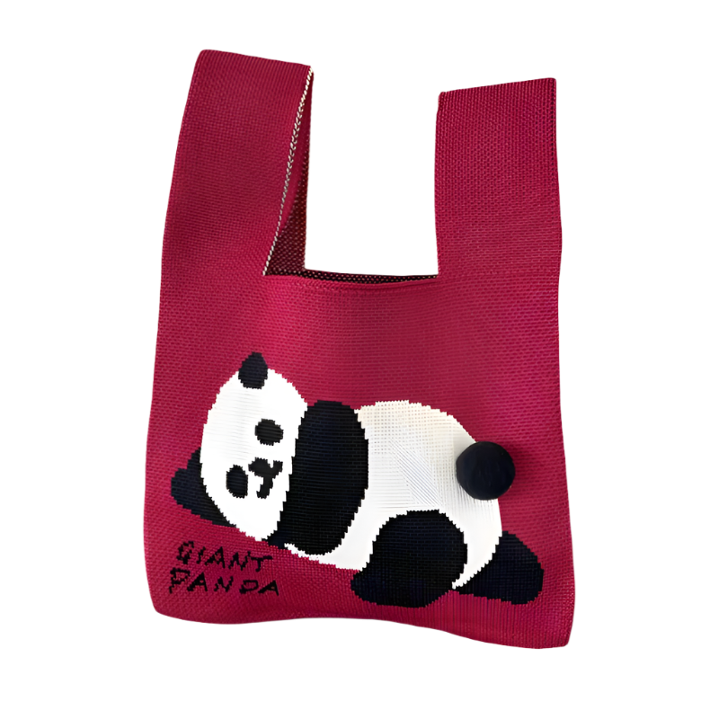 Adorable Panda Tote Delight Panda červený ocas (velká)