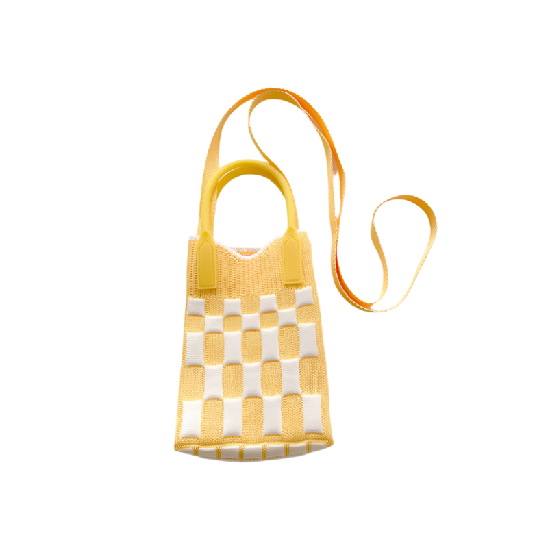 Mini Crossbody Marvel Knit Bag Žlutý čtverec