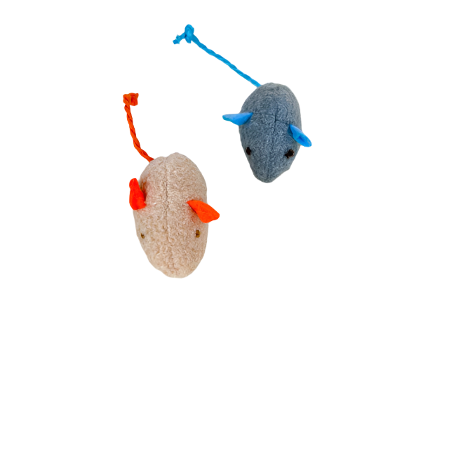 ANNAM Plyšová myš s ocáskem pro kočky 12 cm