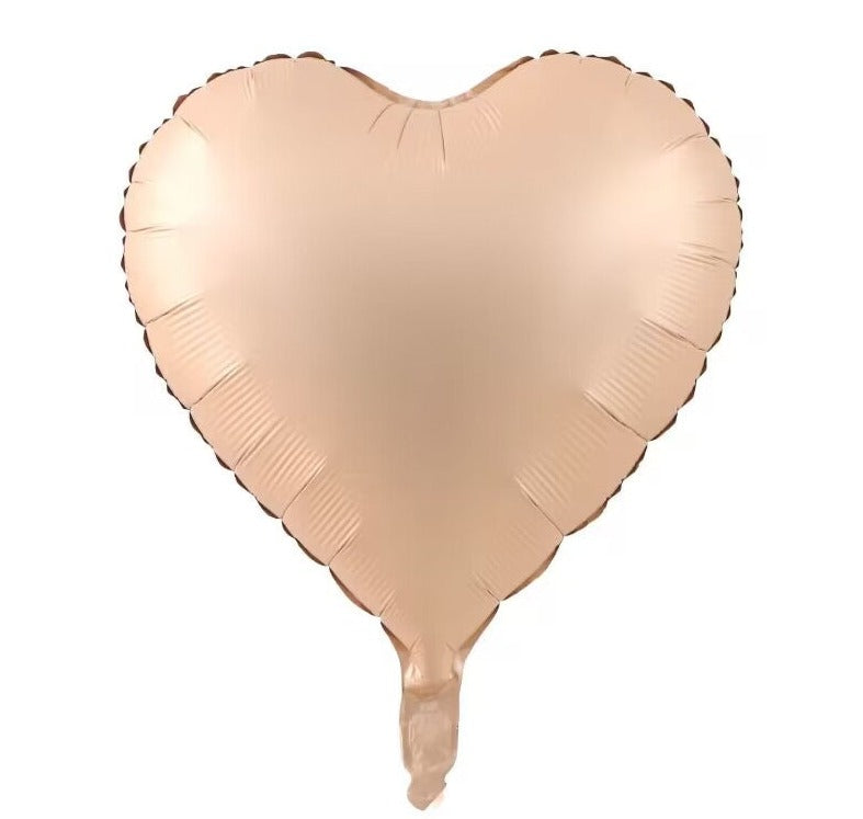 45cm/18" karamelové barvy broskvové srdce