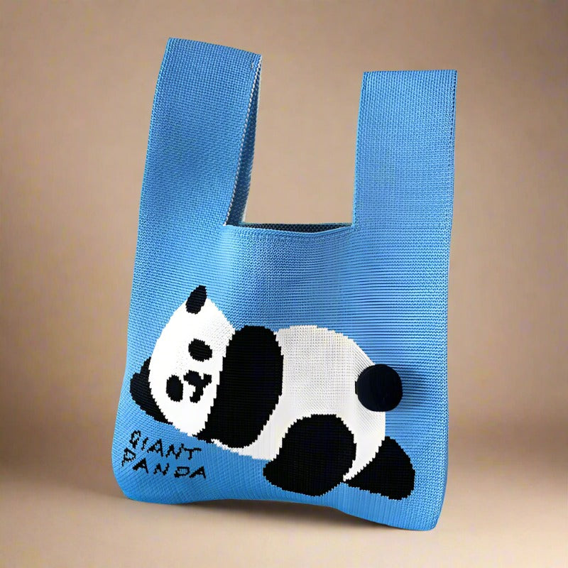 Adorable Panda Tote Delight Panda modrý ocas (velký)