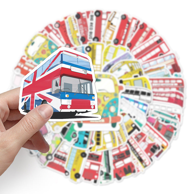 Bus Stickers 50pcs - 50 different stickers