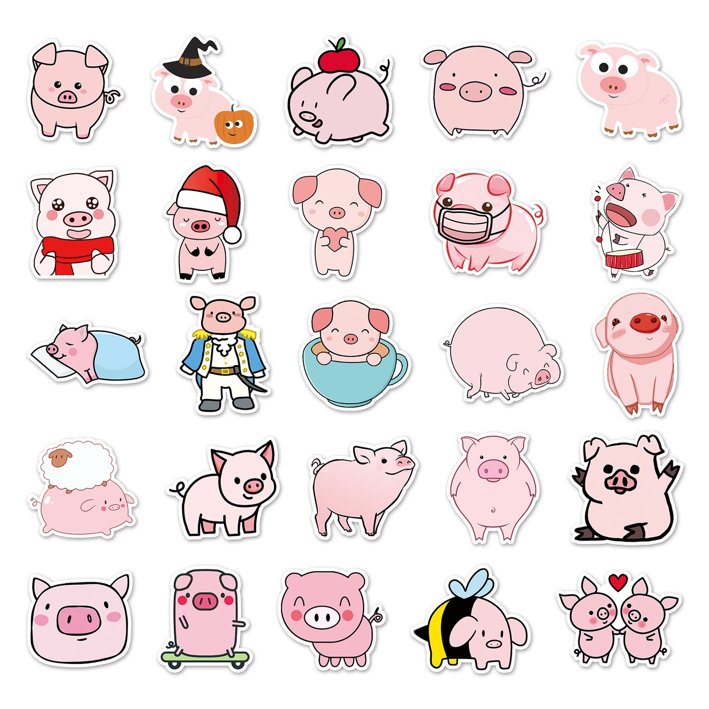 Stickers Pig 50pcs - 50 different stickers