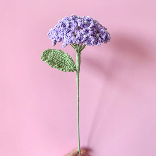 ANNAM Háčkované Květiny Hortenzie [Dokončeno