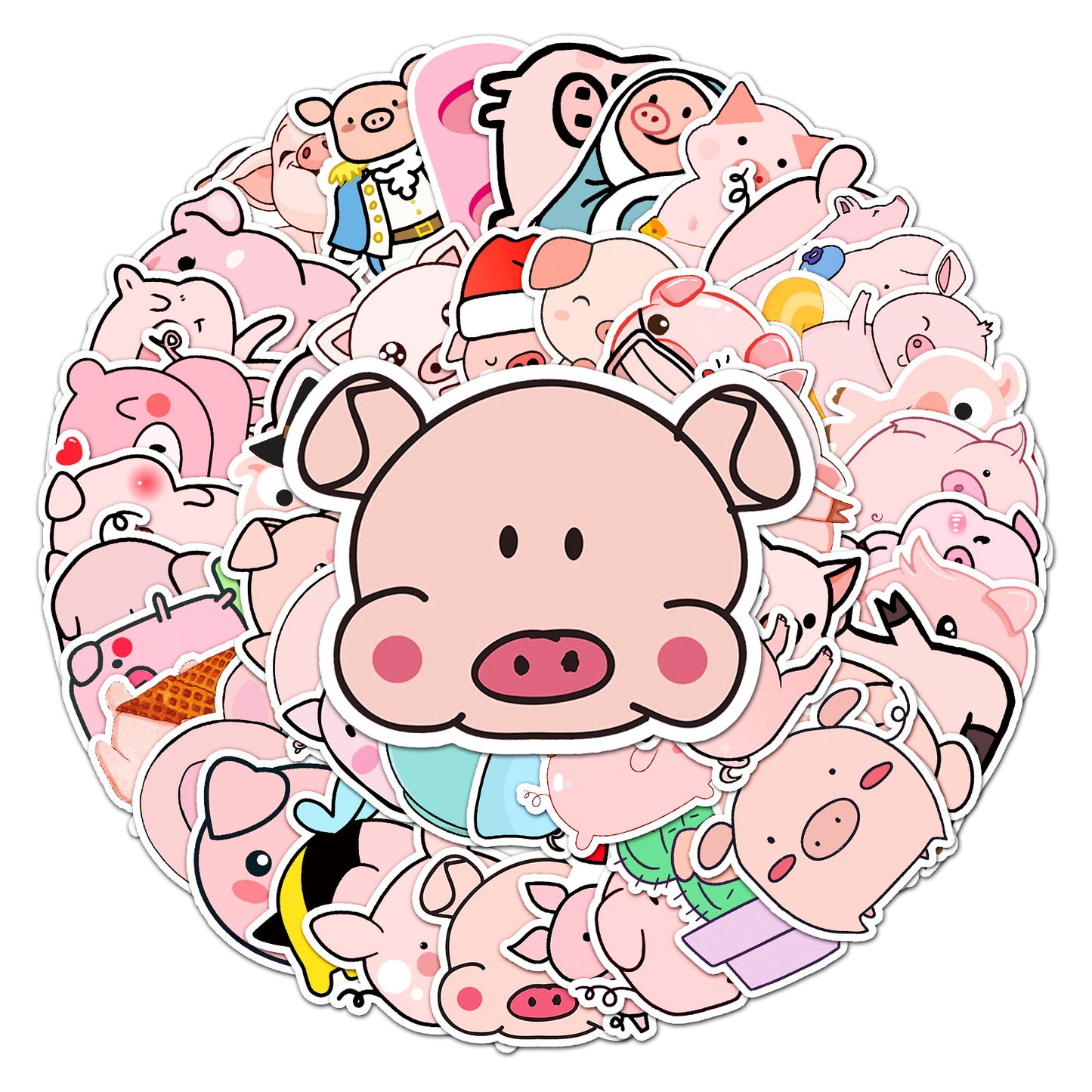 Stickers Pig 50pcs - 50 different stickers