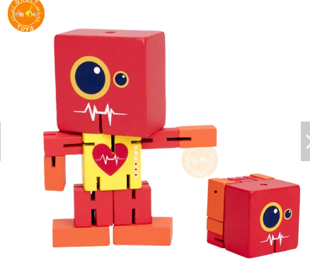 A wooden robot for children