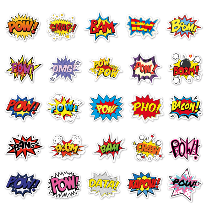 Samolepky Boom 50ks - 50 odlišných samolepek