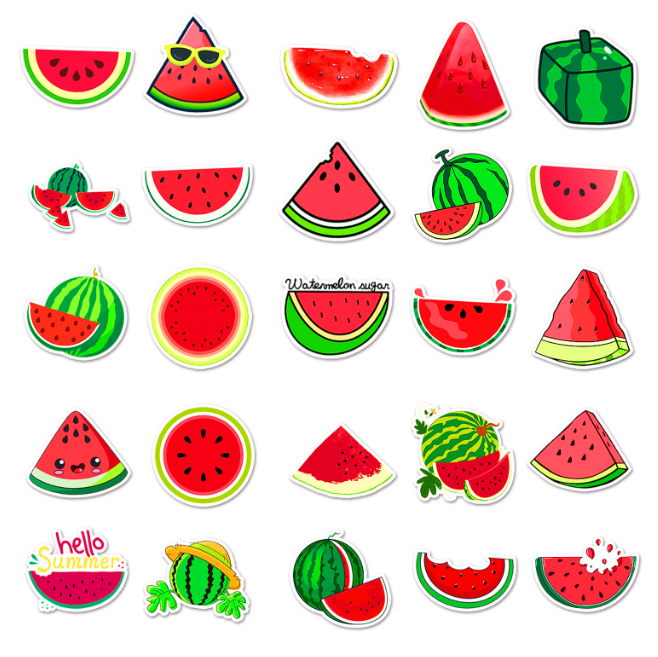 Stickers melon 50pcs - 50 different stickers