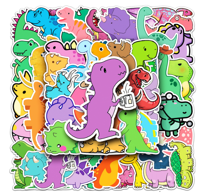 Samolepky Dinosaurus 50ks - 50 odlišných samolepek