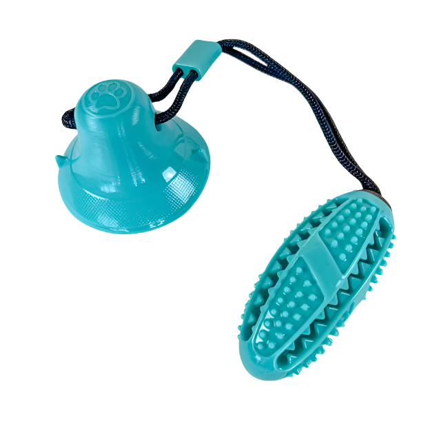 Toy for dogs for dogs with suction cup on straight areas