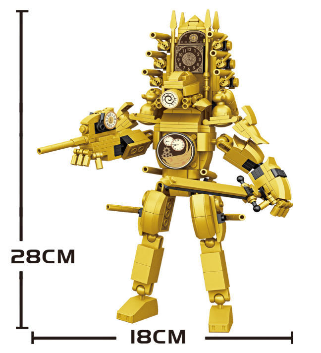 Stavebnice skibidi toilet Titan clockman 28x18 cm, 492 ks