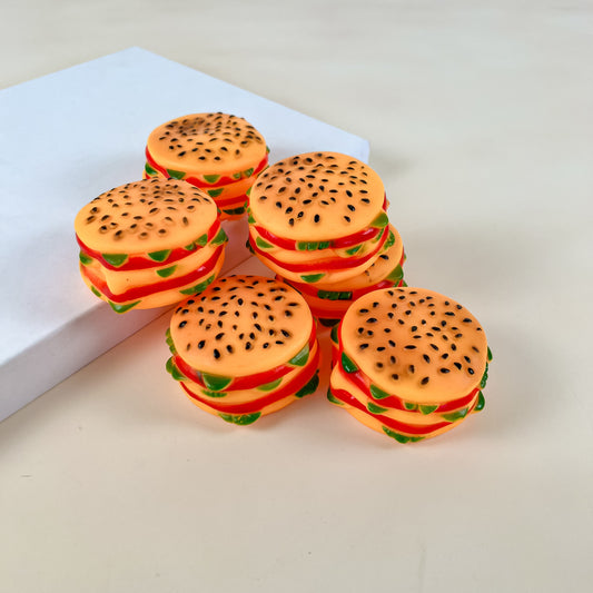 Rubber sand hamburger for dogs