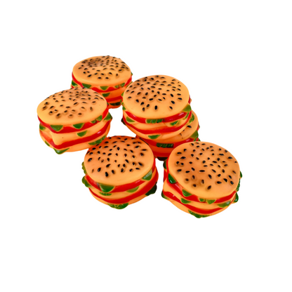 Rubber sand hamburger for dogs