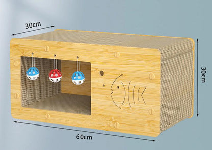 Skládací škrabadlo domeček pro kočky 60x30x30 cm