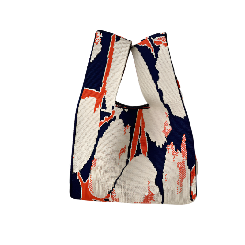 Cute Flower Power Casual Tote Červený khaki vzor kamene