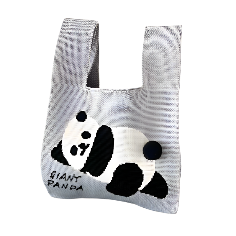 Adorable Panda Tote Delight Panda šedý ocas (velký)