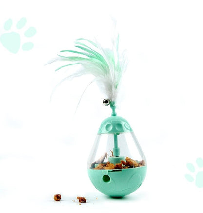 Interactive cradle toy 3in1 for cats with feathers