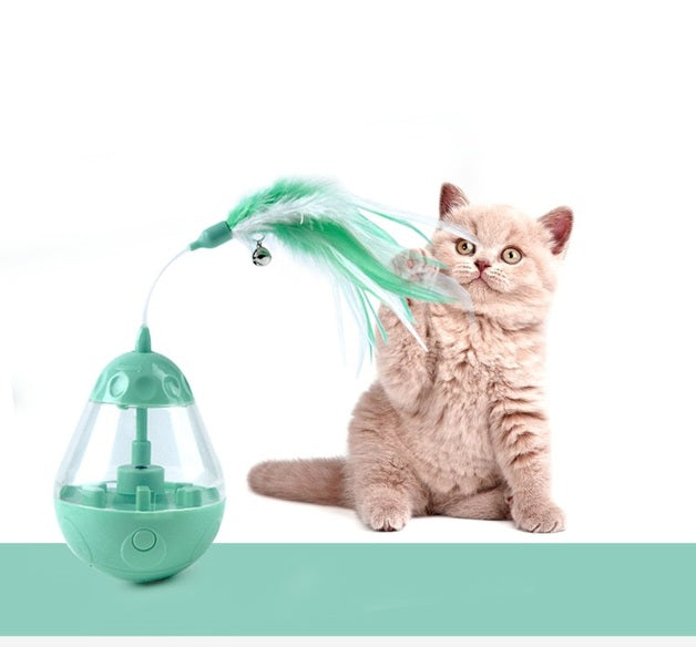 Interactive cradle toy 3in1 for cats with feathers
