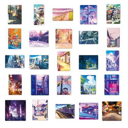 Anime Landscape Stickers 50pcs - 50 different stickers
