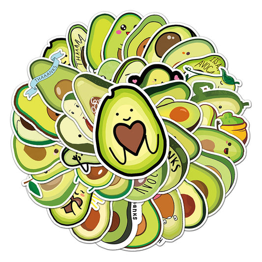 Avocado Stickers 50pcs - 50 different stickers