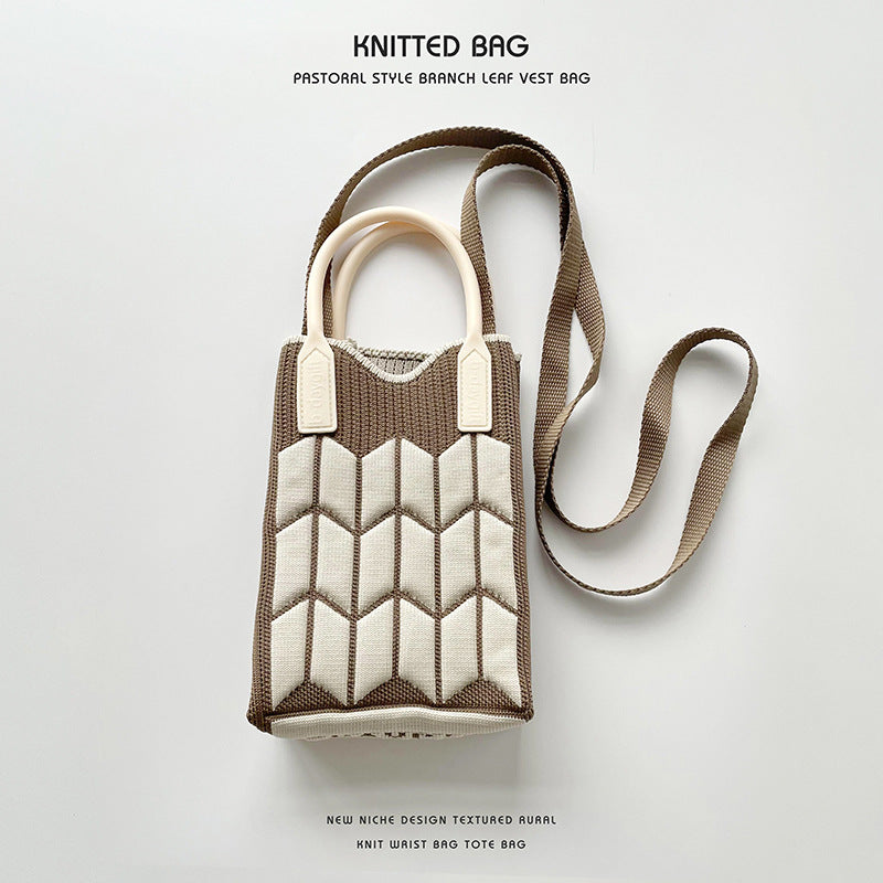 Candy Color Phone Mini Tote Khaki