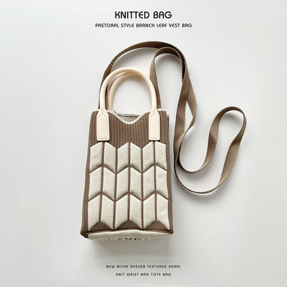 Candy Color Phone Mini Tote Khaki