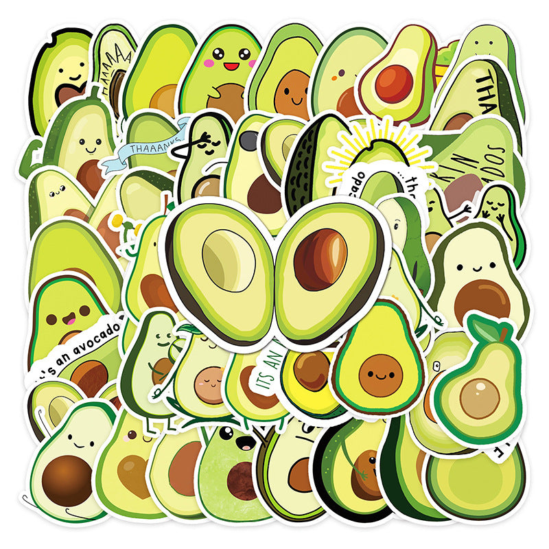 Avocado Stickers 50pcs - 50 different stickers