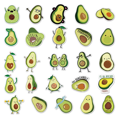 Avocado Stickers 50pcs - 50 different stickers