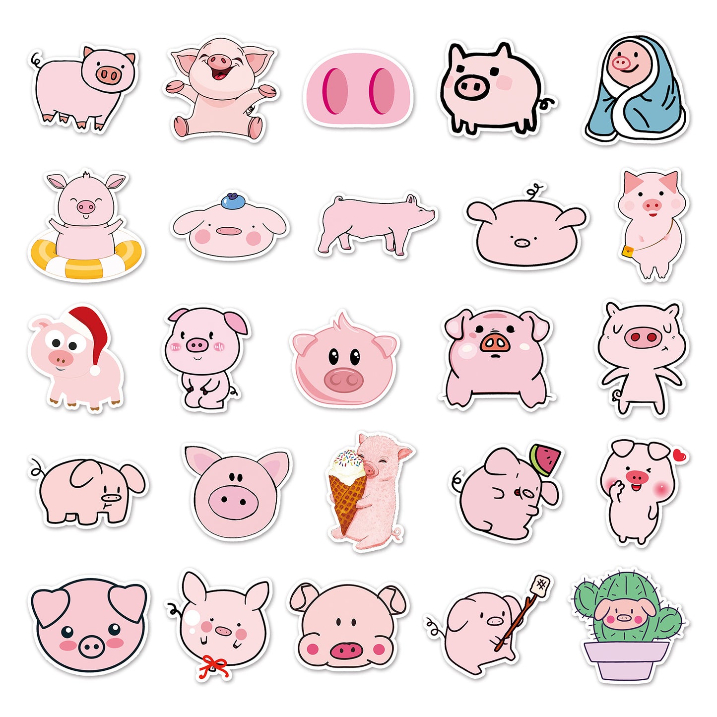 Stickers Pig 50pcs - 50 different stickers